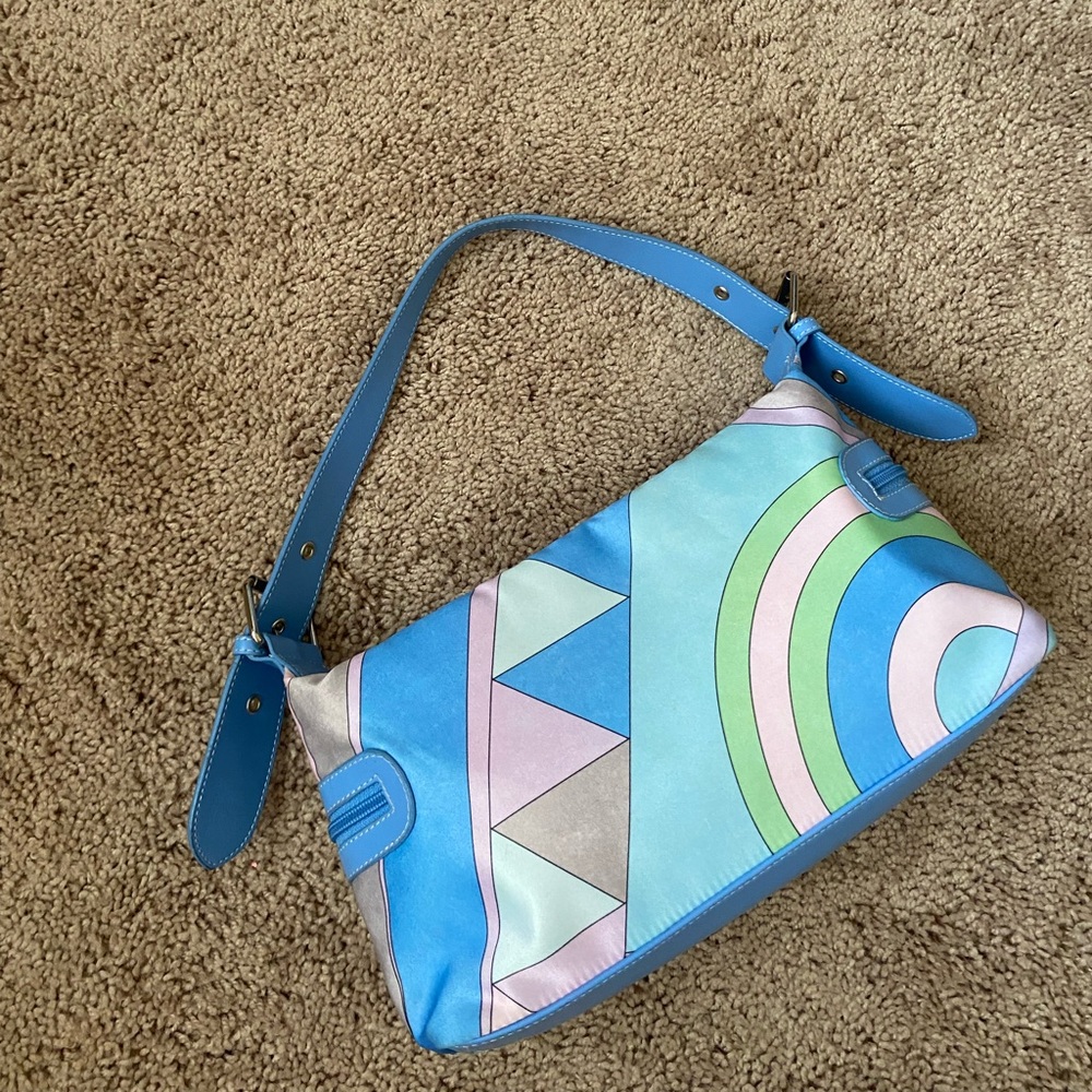 80's Pastel Geometric Shoulder Bag